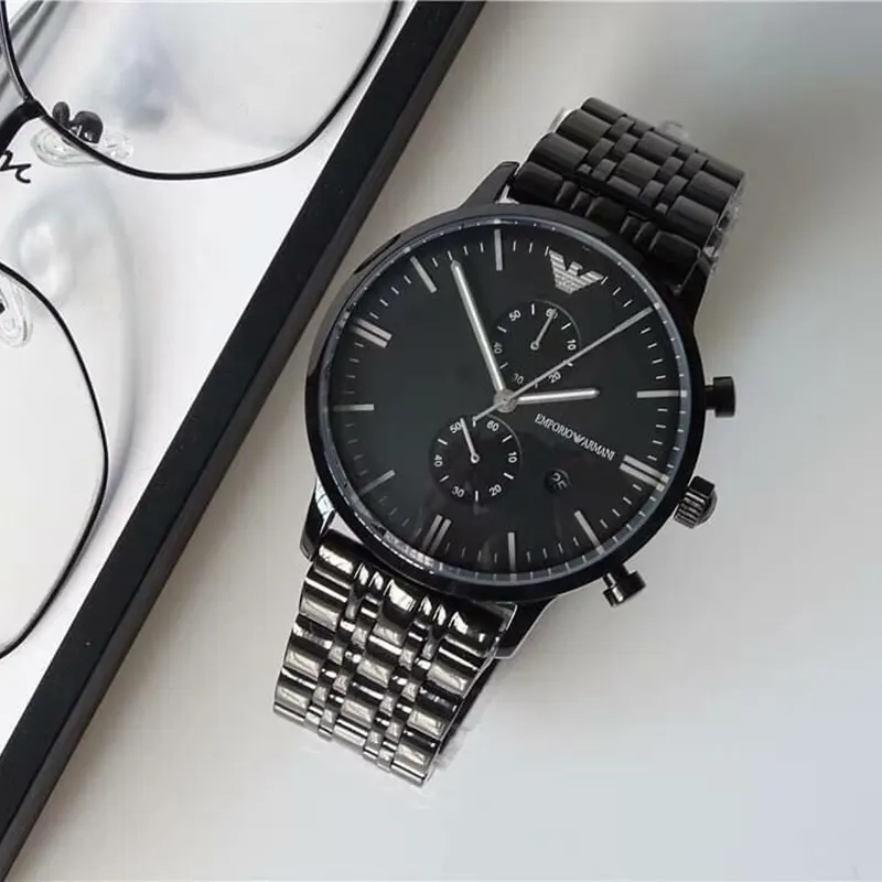 Emporio Armani Gianni Chronograph Black Dial Men's Watch | AR1934